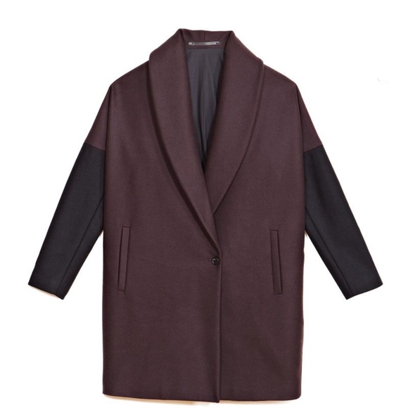 All Saints Dark Purple Women's Coat - Picture 4 of 11